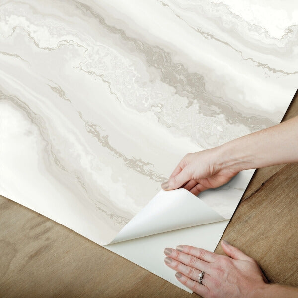 Shifting Sands Salt Grey Peel & Stick Wallpaper