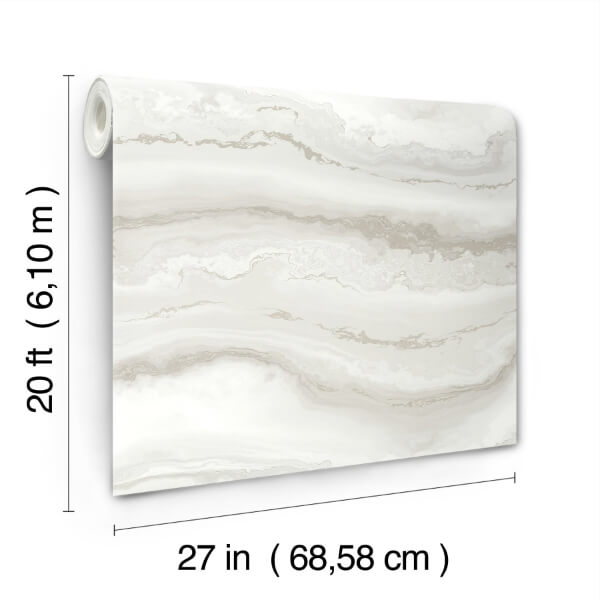 Shifting Sands Salt Grey Peel & Stick Wallpaper