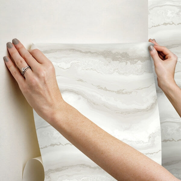 Shifting Sands Salt Grey Peel & Stick Wallpaper