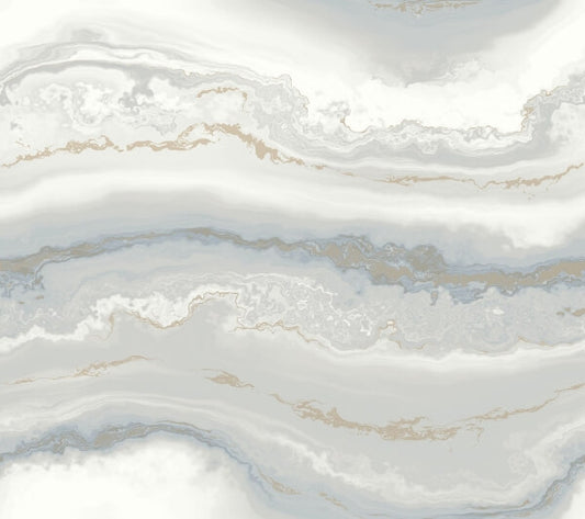 Shifting Sands Slate Blue Peel & Stick Wallpaper