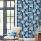 Shirley Blue Deco Floral Peel & Stick Wallpaper