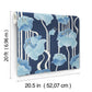 Shirley Blue Deco Floral Peel & Stick Wallpaper