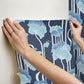 Shirley Blue Deco Floral Peel & Stick Wallpaper