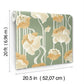 Shirley Green Deco Floral Peel & Stick Wallpaper