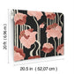 Shirley Coral Deco Floral Peel & Stick Wallpaper