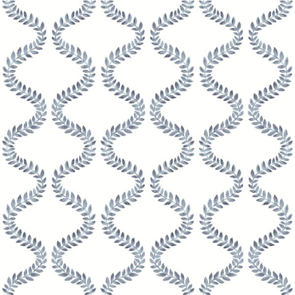 Florentine Blue Vine Trellis Peel & Stick Wallpaper