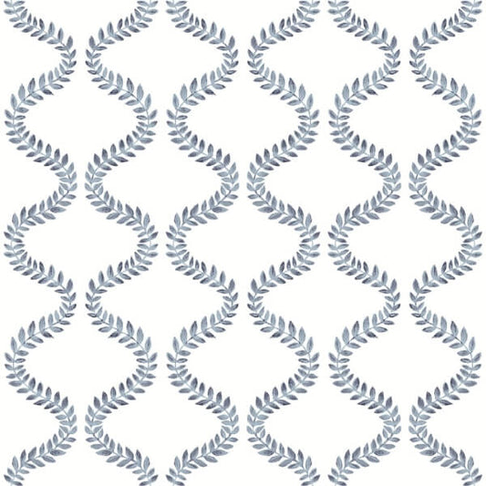 Florentine Blue Vine Trellis Peel & Stick Wallpaper