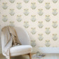 Sophie Sage Floral Medallion Peel & Stick Wallpaper
