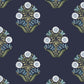 Sophie Navy Floral Medallion Peel & Stick Wallpaper