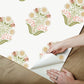 Sophie Pink Floral Medallion Peel & Stick Wallpaper