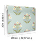 Sophie Aqua Floral Medallion Peel & Stick Wallpaper
