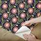 Lillian Blue Floral Vine Peel & Stick Wallpaper