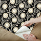 Lillian Black Floral Vine Peel & Stick Wallpaper