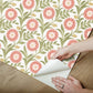 Lillian Pink Floral Vine Peel & Stick Wallpaper