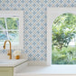 Mimi Blue Quilted Floral Peel & Stick Wallpaper
