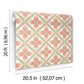 Mimi Coral Quilted Floral Peel & Stick Wallpaper