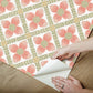 Mimi Coral Quilted Floral Peel & Stick Wallpaper