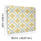 Mimi Yellow Quilted Floral Peel & Stick Wallpaper