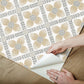 Mimi Neutral Quilted Floral Peel & Stick Wallpaper