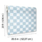 Stardust Blue Checkerboard Peel & Stick Wallpaper