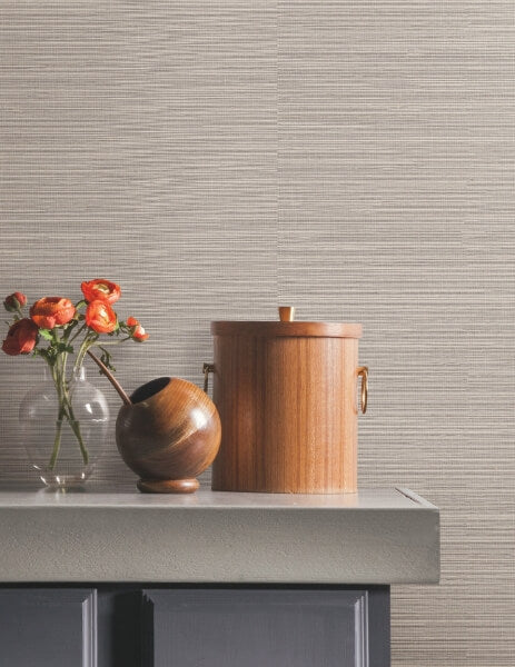 Natural Sisal Classic Grey Peel & Stick Grasscloth Wallpaper