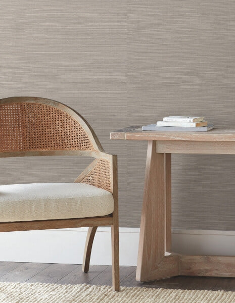 Natural Sisal Classic Grey Peel & Stick Grasscloth Wallpaper