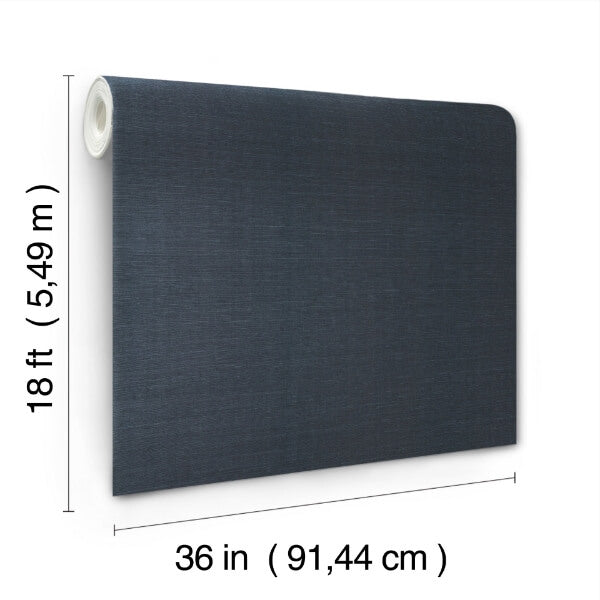 Natural Sisal Navy Peel & Stick Grasscloth Wallpaper
