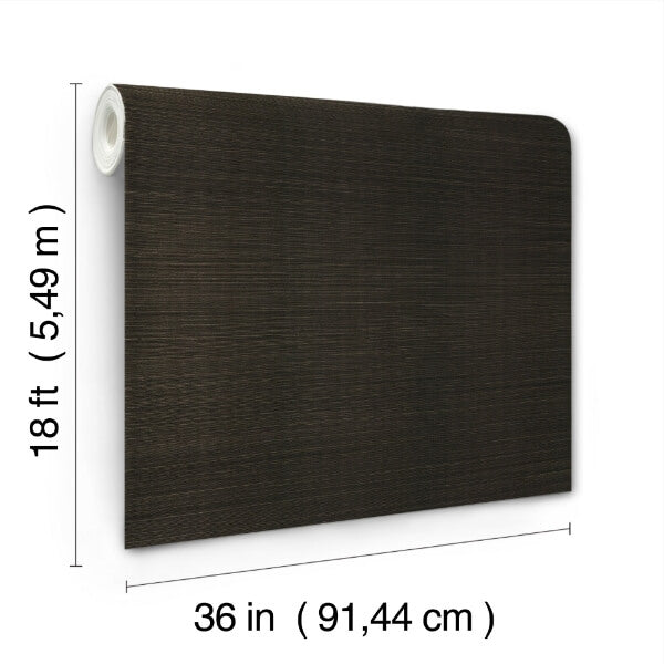 Natural Sisal Black Peel & Stick Grasscloth Wallpaper