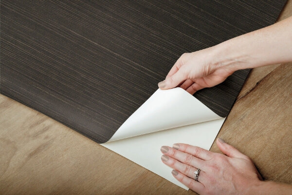Natural Sisal Black Peel & Stick Grasscloth Wallpaper