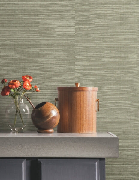 Natural Sisal Pine Peel & Stick Grasscloth Wallpaper