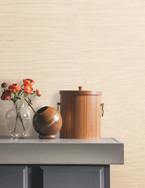 Natural Sisal Plaster Peel & Stick Grasscloth Wallpaper