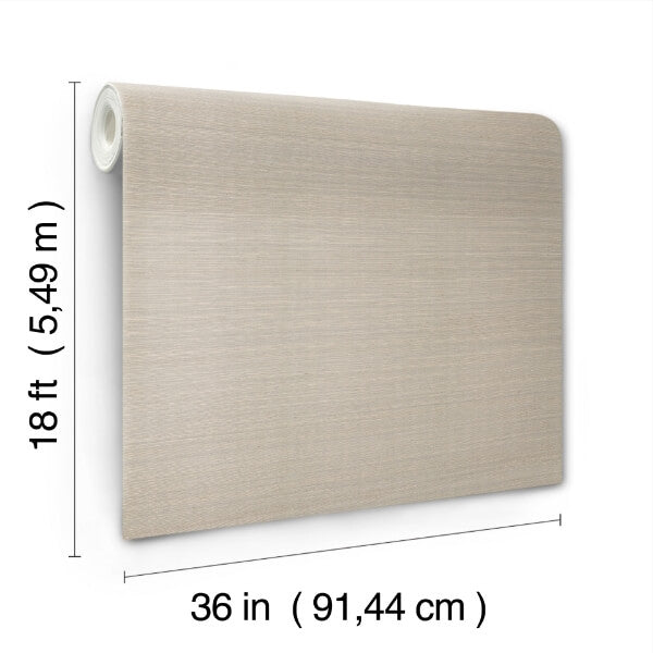 Natural Sisal Warm Grey Peel & Stick Grasscloth Wallpaper