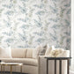 Blossom Fling Blue Peel & Stick Wallpaper