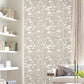 Botanical Fantasy Soft Taupe Peel & Stick Wallpaper