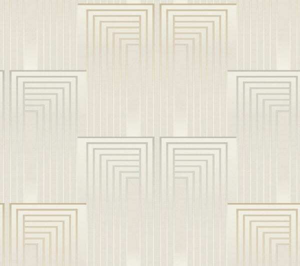 Vanishing Silver & Gold Peel & Stick Wallpaper