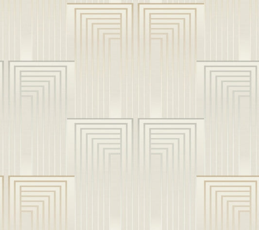 Vanishing Silver & Gold Peel & Stick Wallpaper