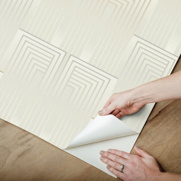 Vanishing Silver & Gold Peel & Stick Wallpaper