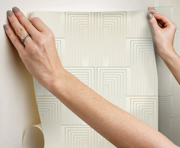 Vanishing Silver & Gold Peel & Stick Wallpaper
