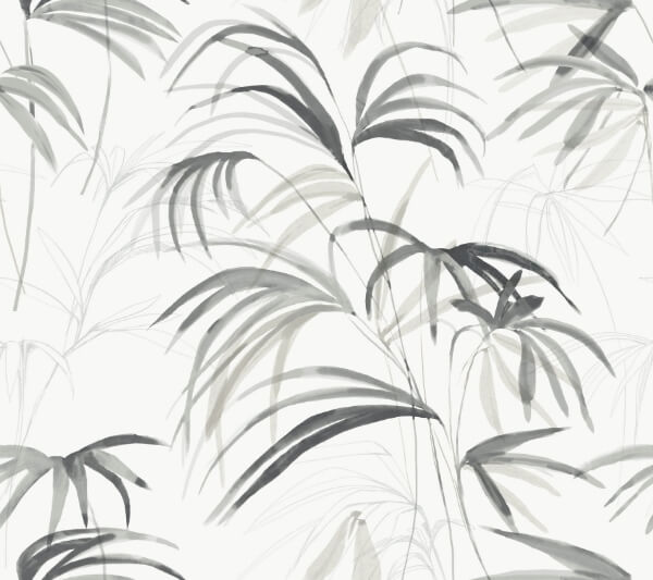 Inky Palms Black Peel & Stick Wallpaper