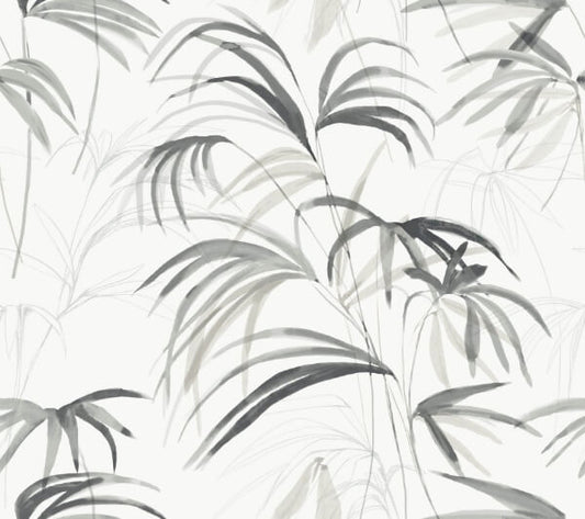 Inky Palms Black Peel & Stick Wallpaper