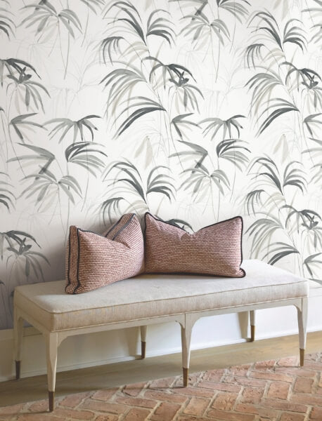 Inky Palms Black Peel & Stick Wallpaper