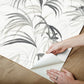 Inky Palms Black Peel & Stick Wallpaper