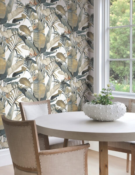 Tropical Cabana Plush Neutral Peel & Stick Wallpaper