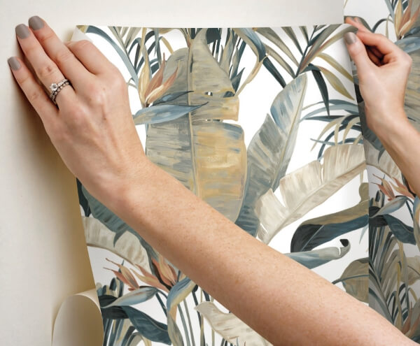 Tropical Cabana Plush Neutral Peel & Stick Wallpaper