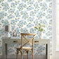 Hydrangea Blue & White Peel & Stick Wallpaper