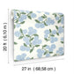 Hydrangea Blue & White Peel & Stick Wallpaper