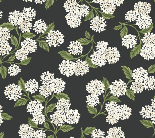Hydrangea Black & White Peel & Stick Wallpaper