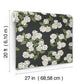 Hydrangea Black & White Peel & Stick Wallpaper