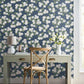 Hydrangea Navy & White Peel & Stick Wallpaper