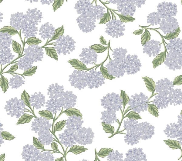 Hydrangea Lilac & White Peel & Stick Wallpaper